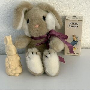 1984 VTG GUND X Belly Button Plush Bunny & Peter Rabbit Soap~Crabtree & Evelyn